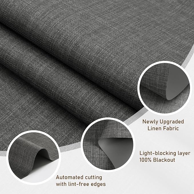 AOSKY Linen Roller Blinds Shades - Image 2