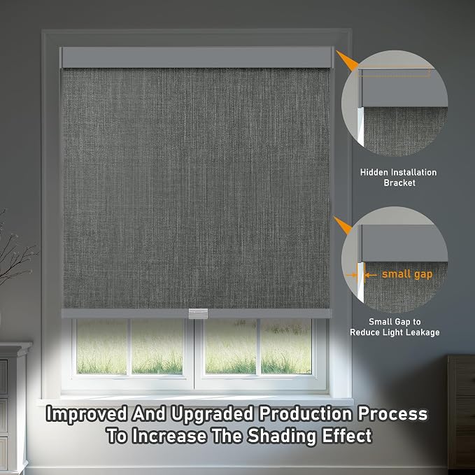 AOSKY Custom Linen Roller Blinds Shades - Image 4