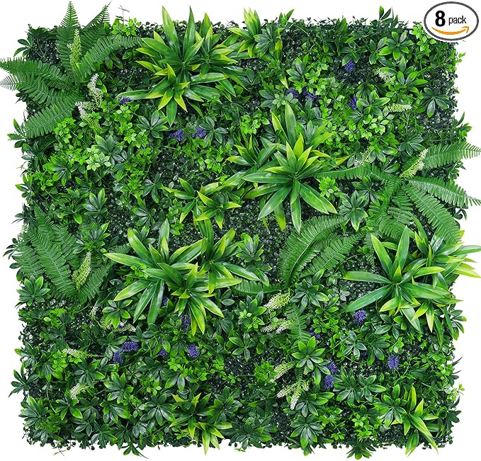 Yangrass 8pcs 20''x20'' Grass Wall Panels, Artificial Hedge Panels Greenery Wall by LivingGreenEveryDayShine