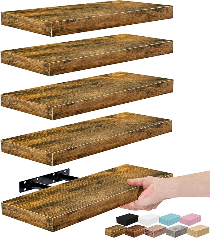 Sorbus Floating Shelves for Wall – 16 Inch Floating Shelf for Kitchen, Living by Sorbus
