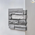 Fogstone Right-Hand Corner Panel Artisan Hand Painted 90-Degree Faux Stone by Wallwell