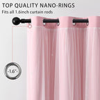 XiDi Pink Curtains for Bedroom, Girls Room Blackout Curtains, Kids Room - Image 2