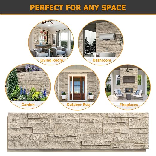 ROOMTEC 1-Pack Faux Stone Wall Covering Panels - Image 6