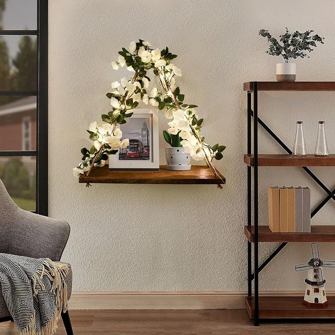 JOPSTDI Floating Shelves for Wall, Plant Wall Decor, Hanging Shelf, Cottage - Image 4