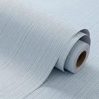 FUKU MON Light Blue Grasscloth Wallpaper Peel and Stick 24" x 394" Thickened by MeetyourallDIYneeds