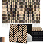 Mollywell Acoustic Panels, PVC Wood-Grain Decor, 12x12 Inch Carved Pattern by Mollywell