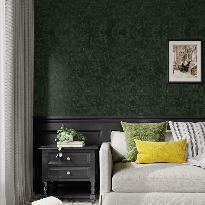 Dark Green Peel and Stick Wallpaper - Image 4