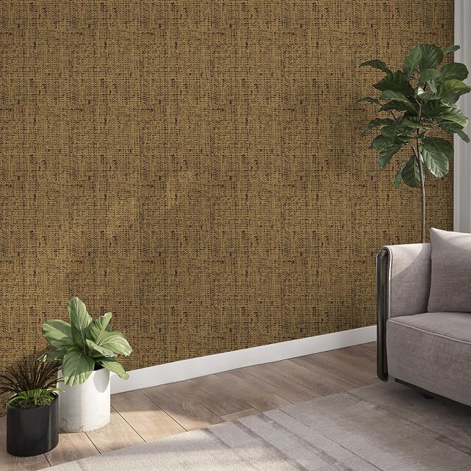 Grasscloth Peel and Stick Wallpaper 15.75x196.85inch Vintage Brown Removable - Image 7
