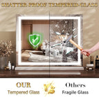 ROLOVE 23x18 Inch Lighted Vanity Mirror, 3-Color Dimmable LED & Touch Control - Image 7