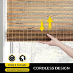 UNISHADES Cordless Bamboo Roman Shades - Image 4