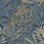 Safiyya Blue Vintage Floral Wallpaper Peel and Stick Contact Paper 17.3" x by SAFIYYA