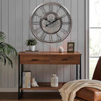 CLXEAST 28 Inch Original Real Moving Gear Wall Clock Roman Numerals, Oversized - Image 7