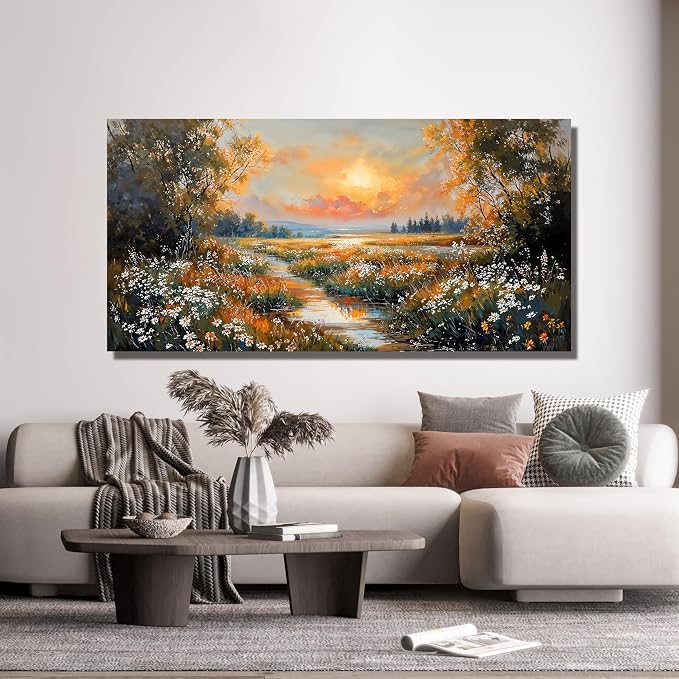 Canvas Wall Art Decor Vintage Wildflower Wall Art Prints Canvas Wall Art - Image 3