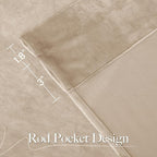 NICETOWN Thick Beige Velvet Drapes - Image 7