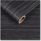 CRE8TIVE Black Grasscloth Wallpaper Peel and Stick Textured Black Wallpaper by CRE8TIVE
