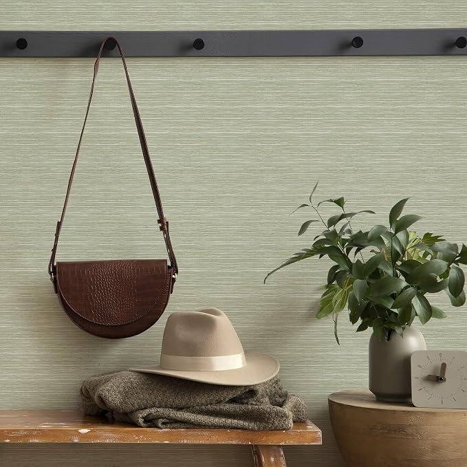 Superfresco Easy Emperor Grasscloth Sage Wallpaper - Image 2