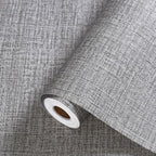 Grey Contact Paper Peel and Stick Wallpaper 32.8ft Pre-Pasted Grasscloth by Akywall