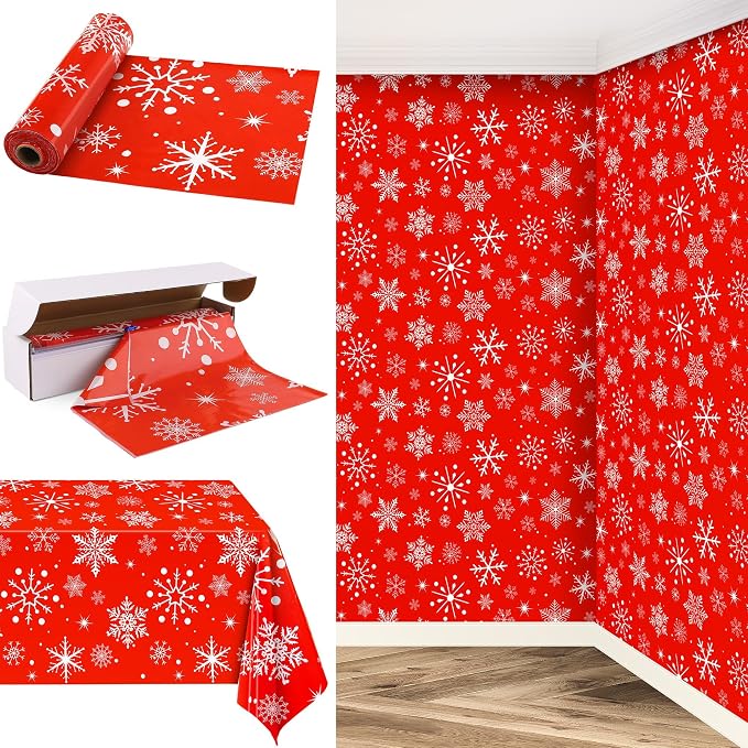 Kochorie 100 Ft x 54 Inch Snowflake Tablecloth Roll by Kochorie