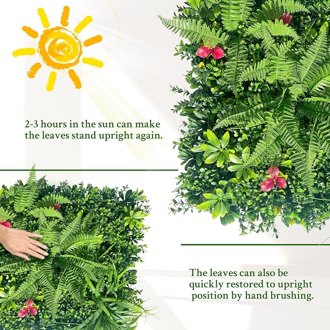 ODTORY Artificial Grass Wall Backdrop Panels Roll: 48X120 in UV-Anti Greenery - Image 7