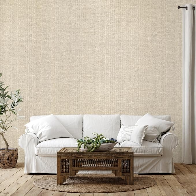 Ansehan Wallcovering W030105 Envy Collection 36" W x 8 Yard L, Natural Paper - Image 3