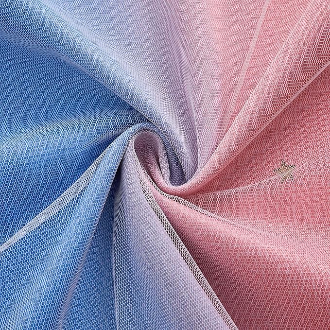 XiDi Curtains for Bedroom Decor, Rainbow Pink GreenBlue34/45/1 - Image 8
