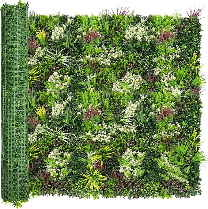 ODTORY Artificial Plant Wall Panels: 70"×120" UV-Anti Faux Grass Wall Backdrop by ODTORYHOME