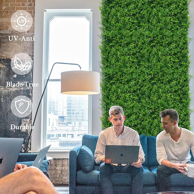 ODTORY Artificial Plants Hedge Wall Panels：20x20 Inch 8P UV-Anti Greenery - Image 5