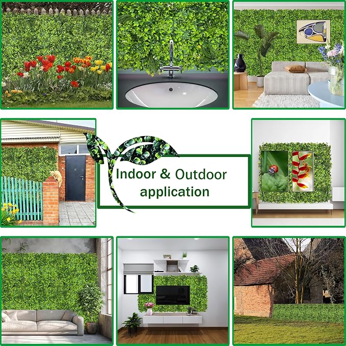 ODTORY Artificial Plant Wall Roll: 40X120 in UV-Anti Ivy Privacy Fence Screen - Image 5