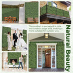Artificial Boxwood Backdrop Roll: 40"x120" UV-Anti Greenery Faux Grass Hedge - Image 6