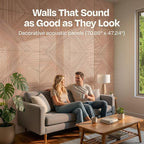 XL Acoustic Wall Panels 6-Pack Decorative Acoustic Panels High Density Sound - Image 2