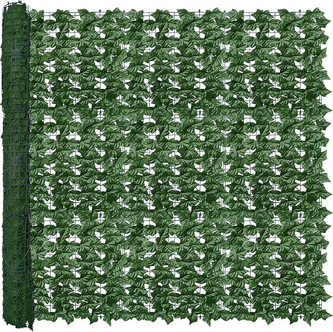 ODTORY Artificial Ivy Privacy Fence Wall Screen, 60X120 in UV-Anti Faux by ODTORYHOME