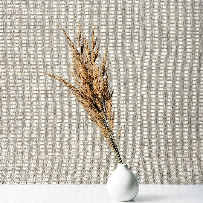 Ansehan Wallcovering W030101 Envy Collection 36" W x 8 Yard L, Natural Paper - Image 3