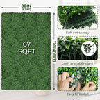 Artificial Ivy Privacy Fence Screen: 80"x 120" 4-Layer Leaf UV-Anti Faux - Image 2
