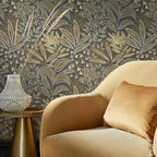 Safiyya Brown Vintage Floral Wallpaper Peel and Stick Contact Paper 17.3" x - Image 8