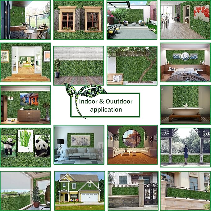 ODTORY Artificial Boxwood Roll Panels: 40 X 160 in UV-Anti Artificial Ivy - Image 6