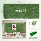 ODTORY Artificial Boxwood Roll Panels, Decorative Grass Wall Covering - Image 2