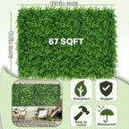 Greenery Faux Grass Wall Backdrop: 80"x120" UV-Anti Artificial Green Boxwood - Image 2