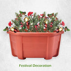 9.8 inch 8 Pack Brick Red Wall Hanging Planters - Image 7