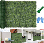 Artificial Boxwood Backdrop Roll: 40"x120" UV-Anti Greenery Faux Grass Hedge by BHXCL
