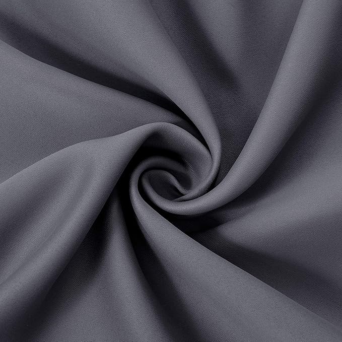 LEMOMO Blackout Curtains 66 x 95 inch/Grey Curtains Set of 2 Panels/Thermal - Image 6