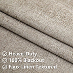 IGEMAEVE Linen Blackout Curtains - Image 3