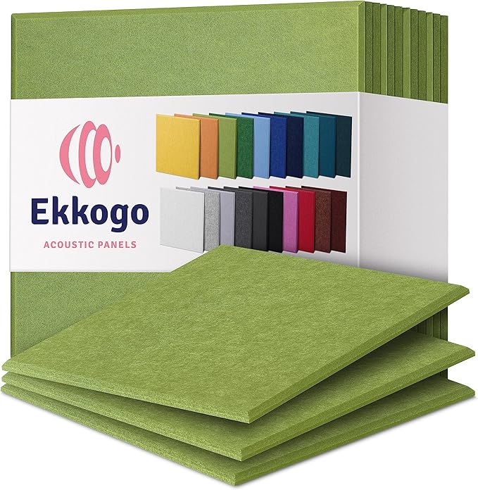 Acoustic Panels 12-Pack Soundproof Wall 12"X12"X0.4" by EkkogoAcousticPanels