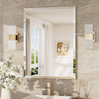 TokeShimi 24x32 Beveled Bathroom Mirror Frameless, Tempered Rectangle Bathroom by RefinedBathroomAccessories