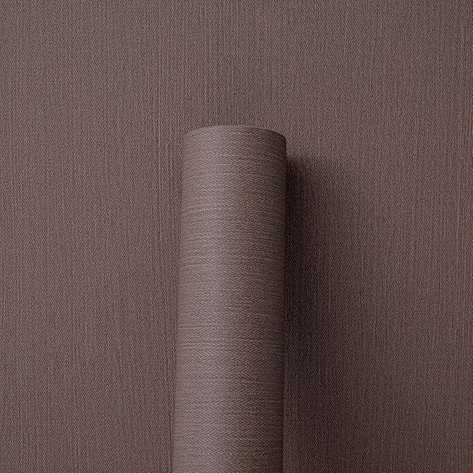 24"x393" Brown Grasscloth Peel and Stick Fabric Textured Contact Paper Linen - Image 5