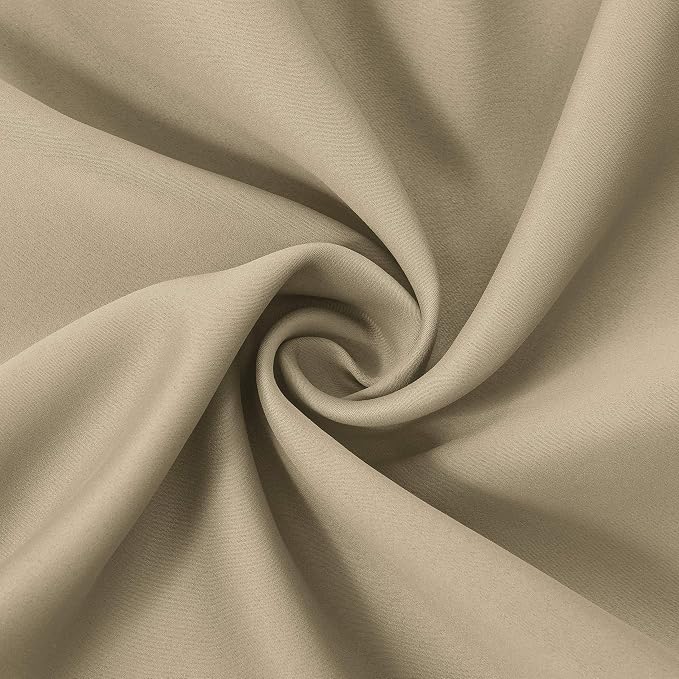 LEMOMO Beige Blackout Curtains 34 x 54 Inch Length/Set of 2 Curtain - Image 5