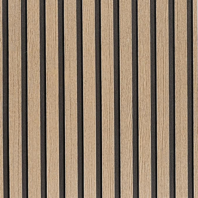 Brown Wood Slat Peel and Stick Wallpaper by LOVADA