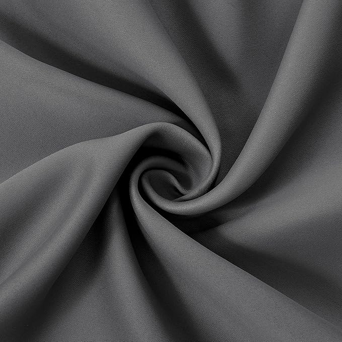 LEMOMO Grey Blackout Curtains 34 x 54 Inch Length/Set of 2 Curtain - Image 6