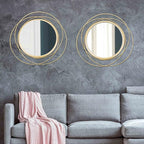 2 Set. Circle Mirrors for Wall Decor for Living Room Bedroom Bathroom Entryway - Image 3