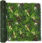 Artificial Ivy Wall Boxwood Roll: 60"x120" UV Resistant Green Leaves Faux by DOPGIB