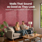 XL Acoustic Wall Panels 6-Pack Decorative Acoustic Panels High Density Sound - Image 2